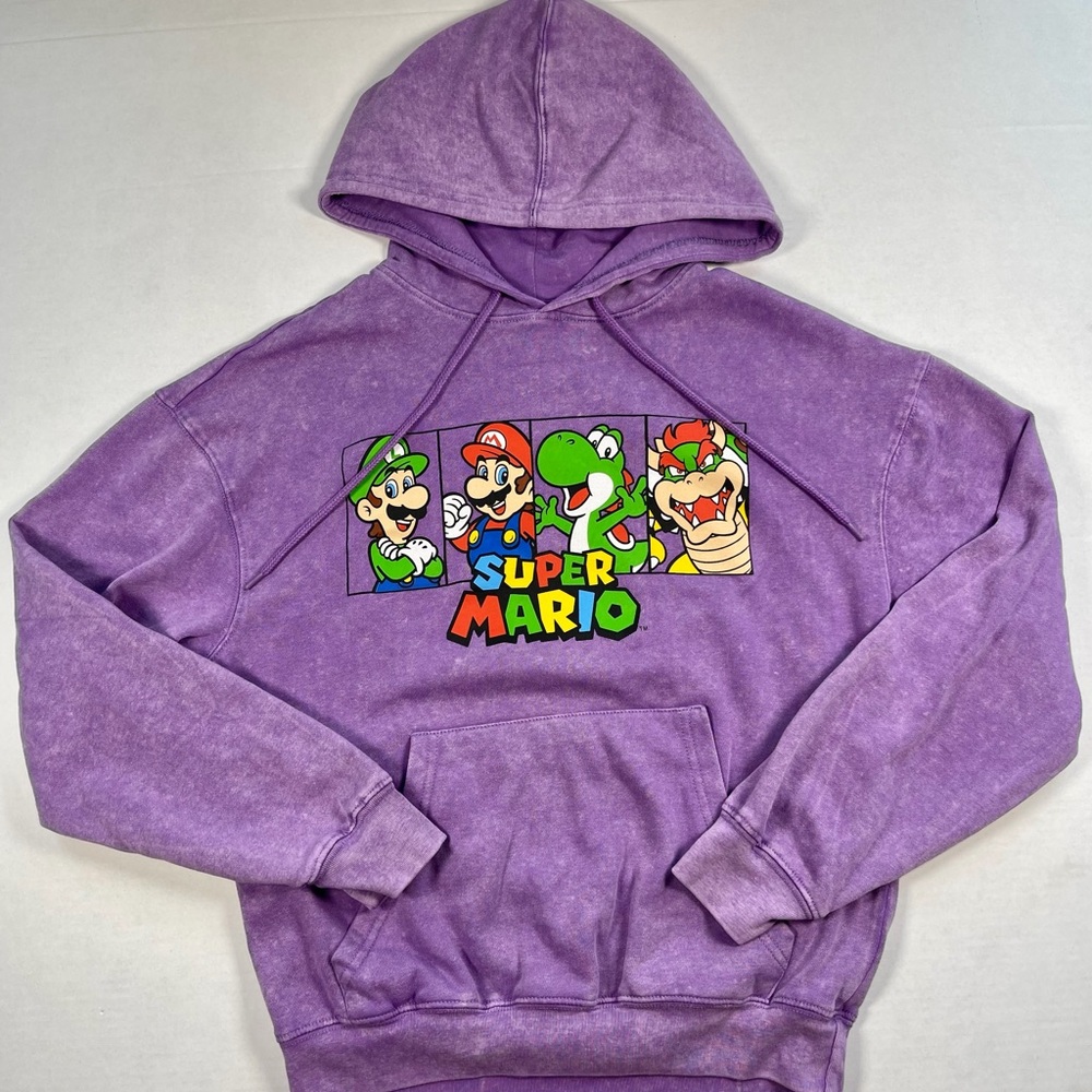 MAD Engine Super Mario Purple Pullover Hoodie